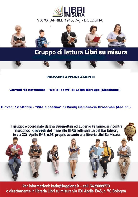 Prossimi incontri Gruppo di lettura